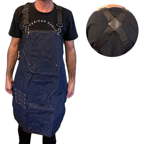 Barber Blue Denim Apron 