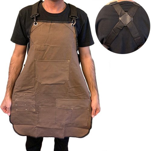 Barber Brown Canvas Apron 