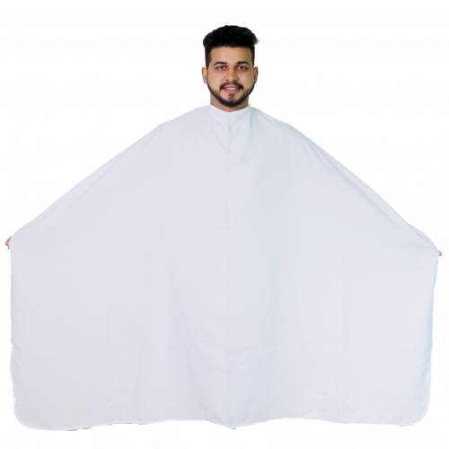 White Barber Cutting Cape